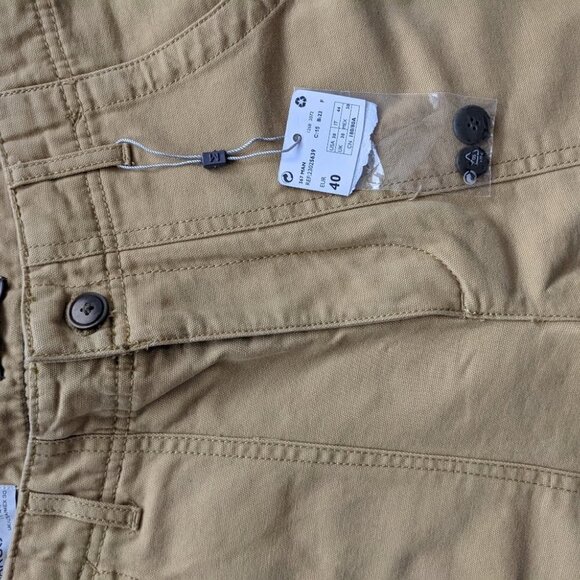 NEW MANGO Men cargo Bermuda fatigue shorts in camel color size 30 @i - Picture 2 of 10